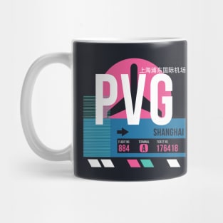 Shanghai (PVG) Airport // Sunset Baggage Tag Mug